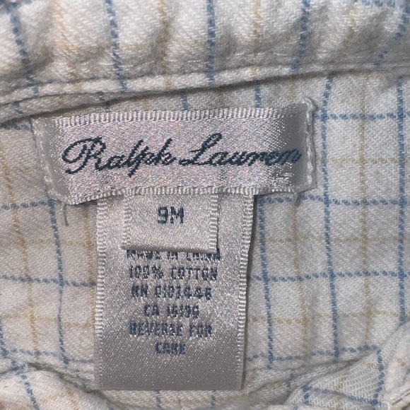 RALPH LAUREN BABY 9M CORDUROY OVERALLS FULLY LINED - Picture 3 of 5